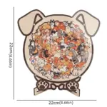 Animal Shaped Wooden Jigsaw Puzzle – Dog, Cat & Bear | 108-Piece Wooden Brain Teaser for Stress Relief & Home Décor - Image 12