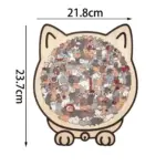135-Piece Morandi-Colored Cat Shaped Wooden Jigsaw Puzzle - Image 10