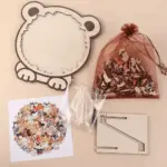 Animal Shaped Wooden Jigsaw Puzzle – Dog, Cat & Bear | 108-Piece Wooden Brain Teaser for Stress Relief & Home Décor - Image 14