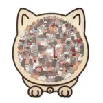 135-Piece Morandi-Colored Cat Shaped Wooden Jigsaw Puzzle - Image 11