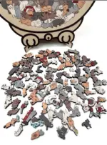 135-Piece Morandi-Colored Cat Shaped Wooden Jigsaw Puzzle - Image 4
