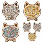 135-Piece Morandi-Colored Dog Shaped Wooden Jigsaw Puzzle - Image 11