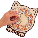 Animal Shaped Wooden Jigsaw Puzzle – Dog, Cat & Bear | 108-Piece Wooden Brain Teaser for Stress Relief & Home Décor - Image 7