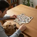 135-Piece Morandi-Colored Dog Shaped Wooden Jigsaw Puzzle - Image 5
