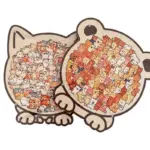 Animal Shaped Wooden Jigsaw Puzzle – Dog, Cat & Bear | 108-Piece Wooden Brain Teaser for Stress Relief & Home Décor - Image 8
