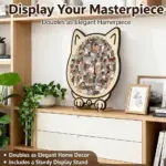 135-Piece Morandi-Colored Cat Shaped Wooden Jigsaw Puzzle - Image 9