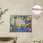 The Starry Night 3D Wooden Puzzle with LED Light – Interactive DIY Wall Art & Home Décor - Image 6
