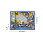 The Starry Night 3D Wooden Puzzle with LED Light – Interactive DIY Wall Art & Home Décor - Image 8